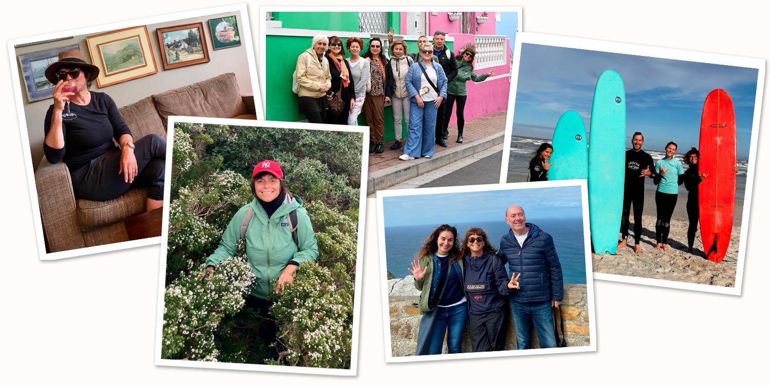 Portrait of Paola Cappelli, smiling and looking towards Cape Town's mountain and sea